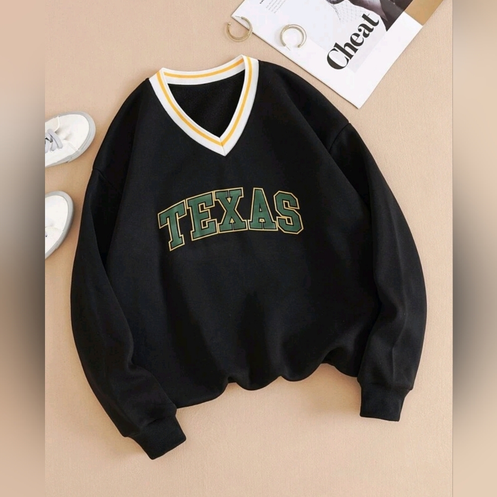 Pullover Color Negro Texas